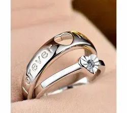  Silver Plated China couple Ring(2pcs)-06 / jc