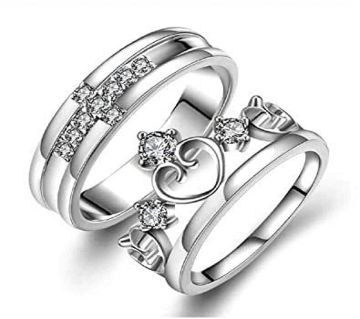 Silver Plated China couple Ring(2pcs)