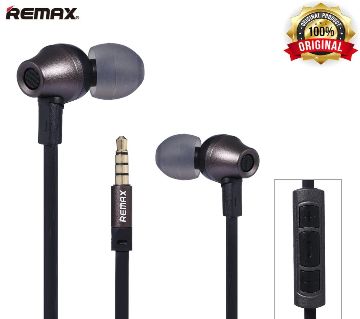 Remax RW-108 Stereo Music Headphone Earphone with HD Mic In-Ear 3.5mm Plug Wired Earphone Black Color Remax RW 108 Earphone