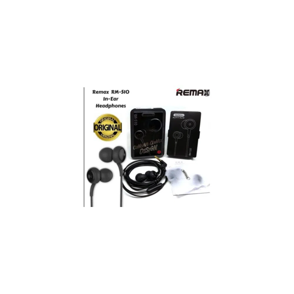 RM 510 WIRED EARPHONE REMAX - BLACK