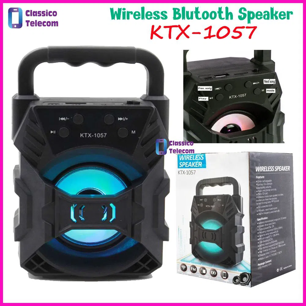 KTX-1057 Wireless Bluetooth Speaker Portable MicroSD Card Pendrive FM Supported