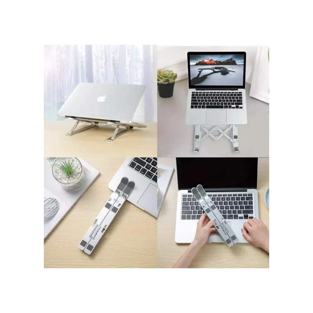 Portable Laptop Stand Aluminum Foldable Macbook Pro Support Adjustable Notebook Holder Tablet Base