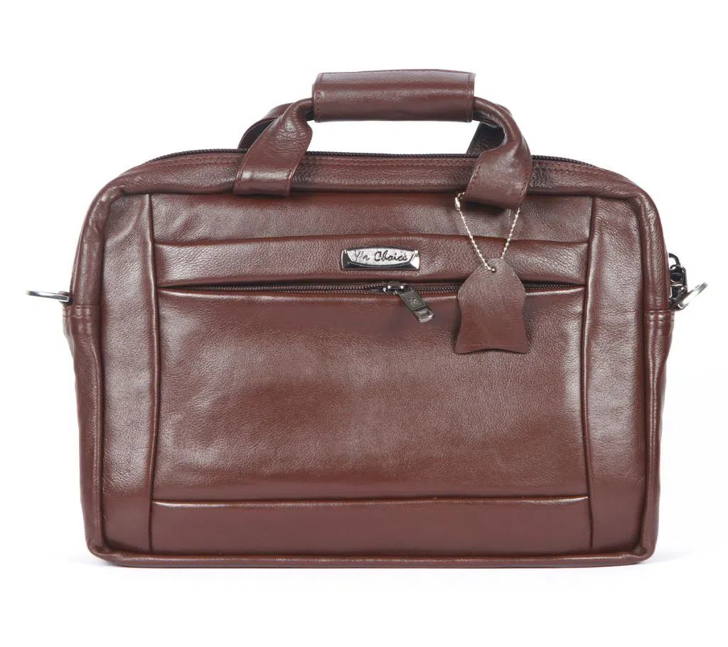 leather made official  bag for men -Maroon 