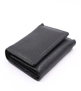 China Leather Regular Shaped Wallet for Men - Black
