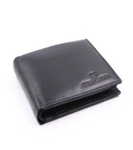 China Leather Regular Shaped Wallet for Men - Black