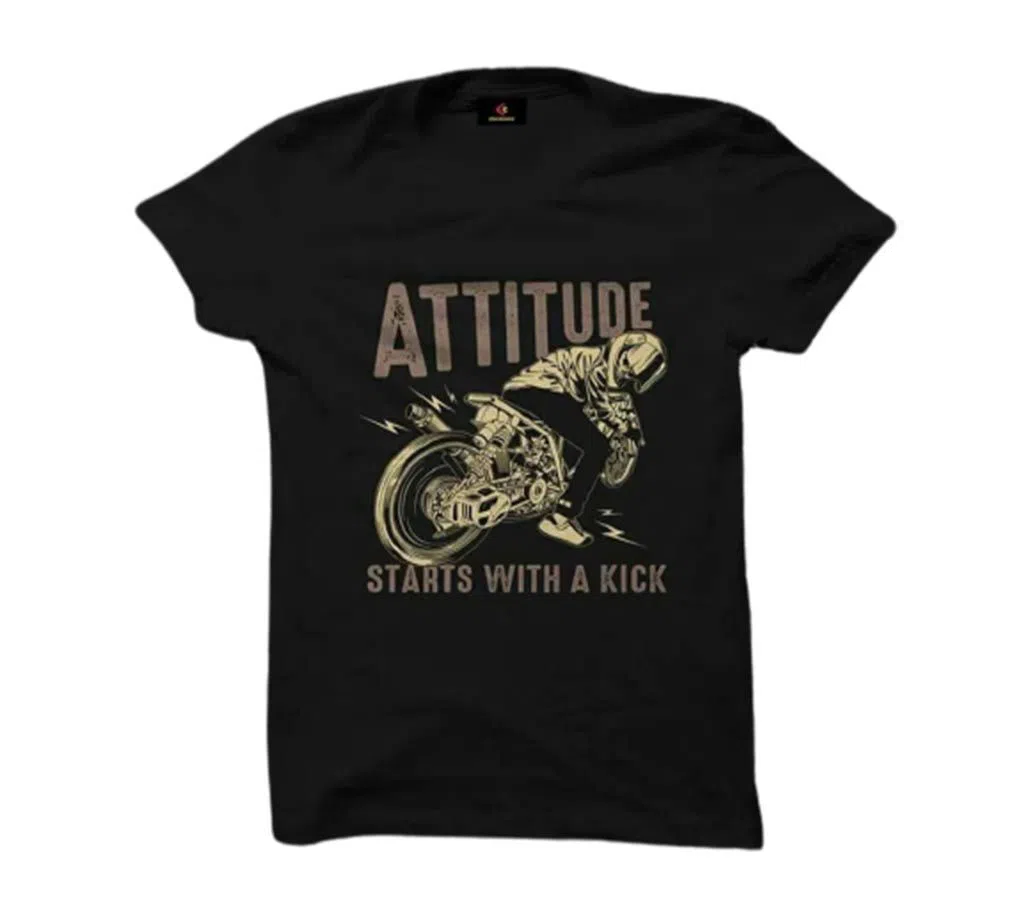 Half Sleeve Cotton T Shirt For Men Attitude 