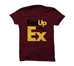 Half Sleeve Cotton T Shirt For Men Fedup Fed Ex
