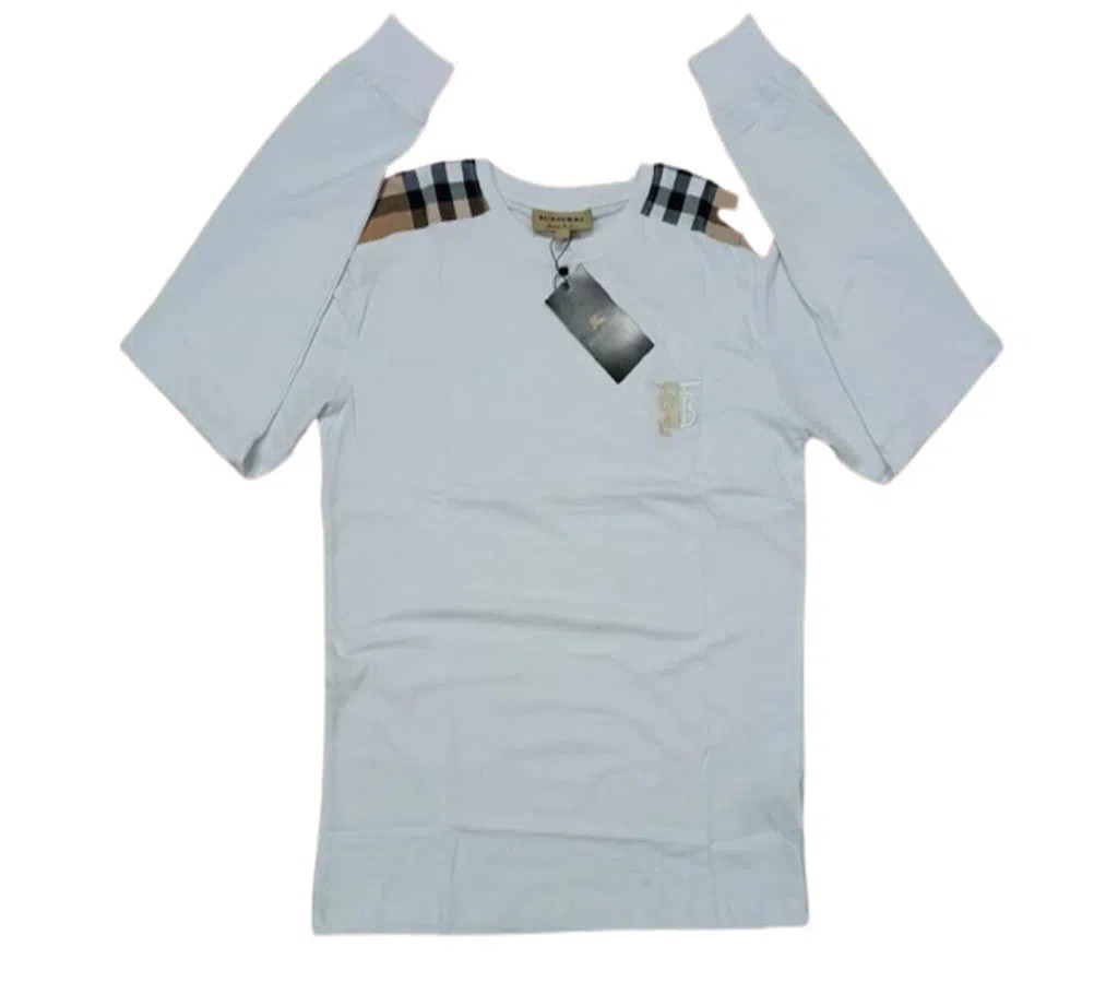 Full Sleeve Cotton Shirt For Men  White 