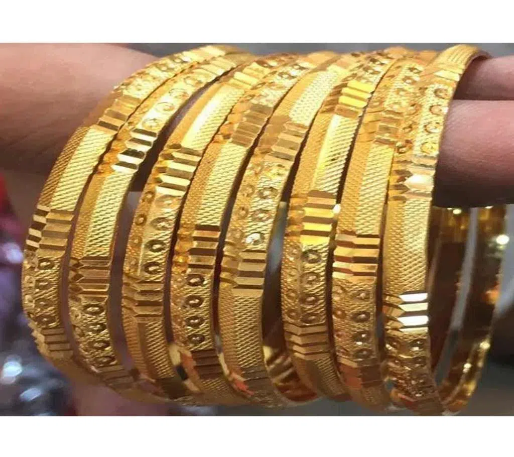 Gold plated Churi/Bangles For Woman - set of 8p