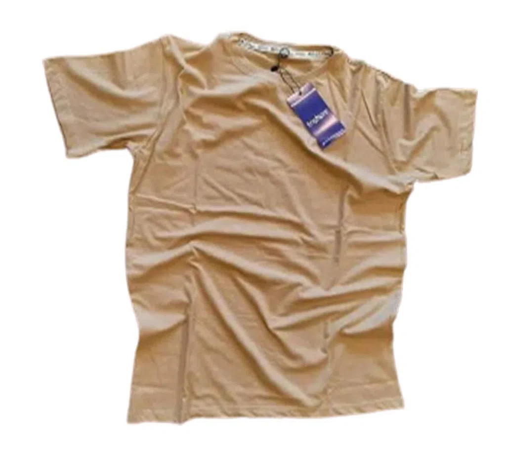 Half sleeve Cotton T-shirt for men-Brown 