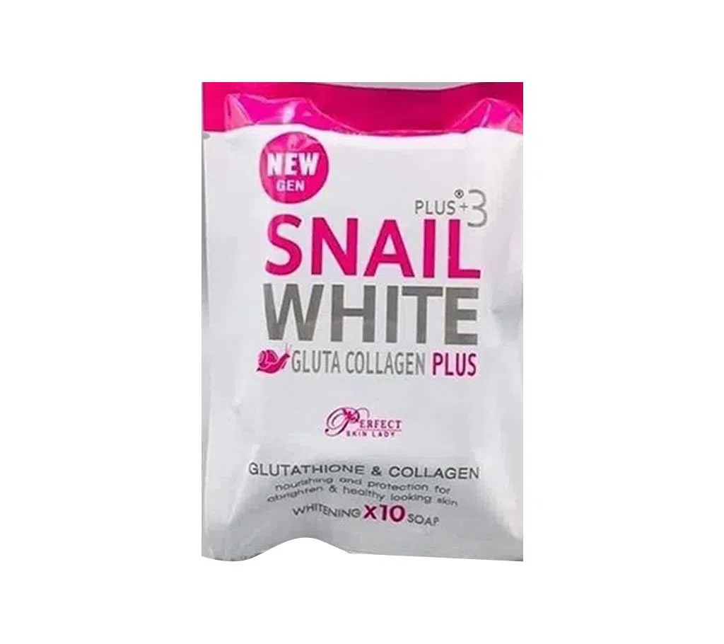 Snail White Gluta Collagen Plus+3 Whitening Soap 80gm Thailand    