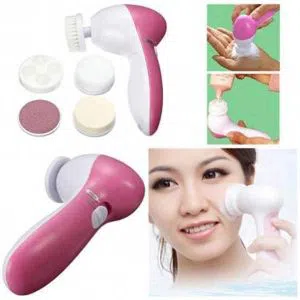 5 in 1 Beauty Care Massager - White and Pink