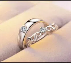 Silver Plated China couple Ring(2pcs)-01 / jc