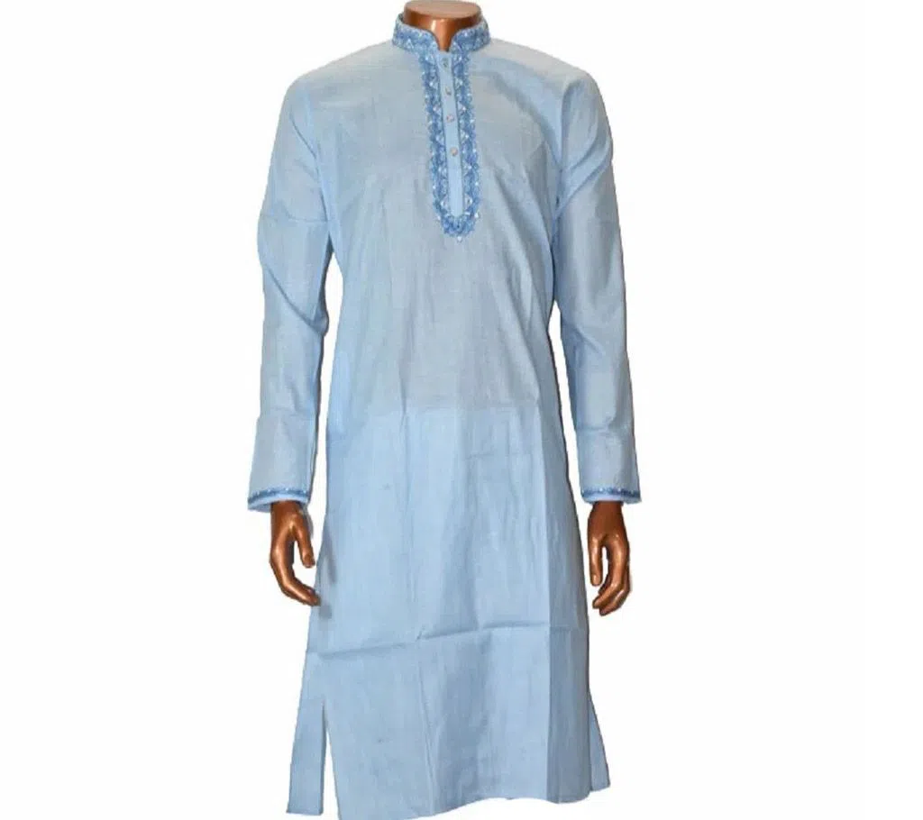 Indian Cotton Punjabi for Men Sky Blue 