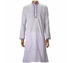 Indian Cotton Punjabi for Men  White 