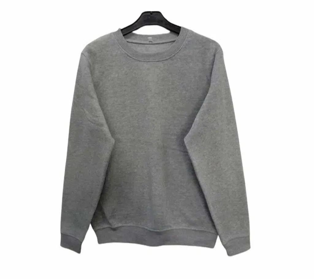 Full sleeve solid Sweater For men Ash color