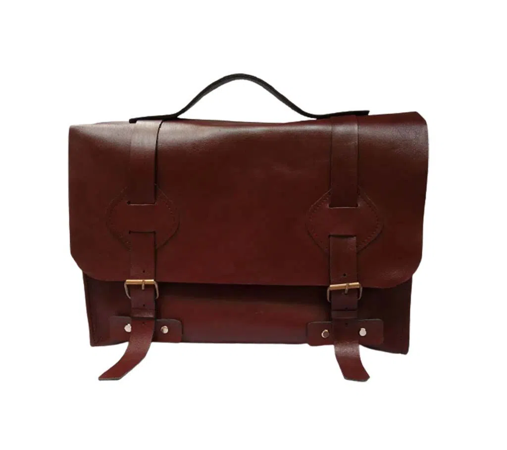 leather made official  bag for men -chocolate