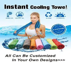 Instant cooling towel
