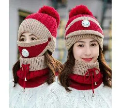 Winter Cap For Woman-Red 