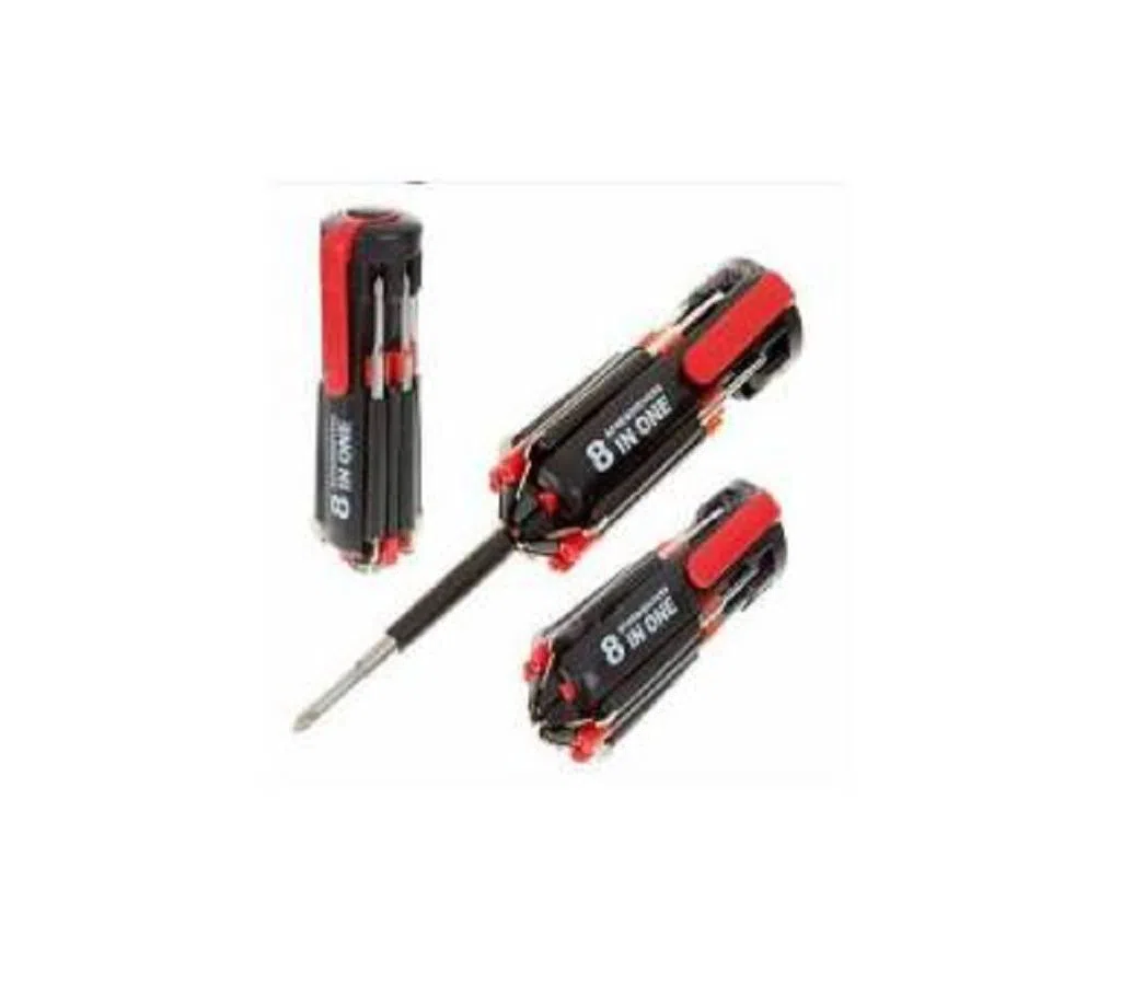 8 in 1 Multipurpose Screwdriver with Torch Light.