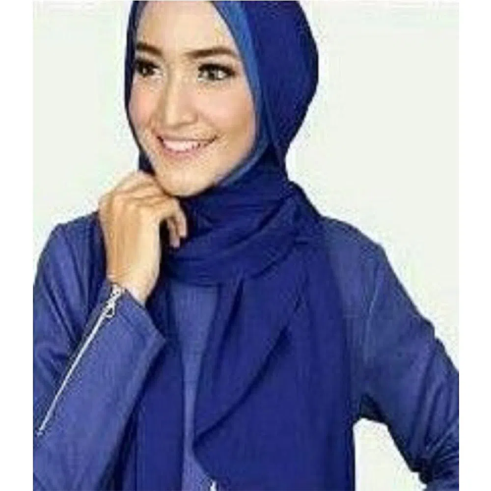 Diamond Georgette Hijab Dark Blue