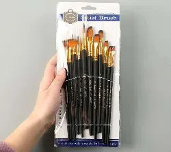 Artist Paint Brush Set for Watercolor Acrylic & Oil Color Nylon Hair 12pcs All rounder Brush set Painting Supply