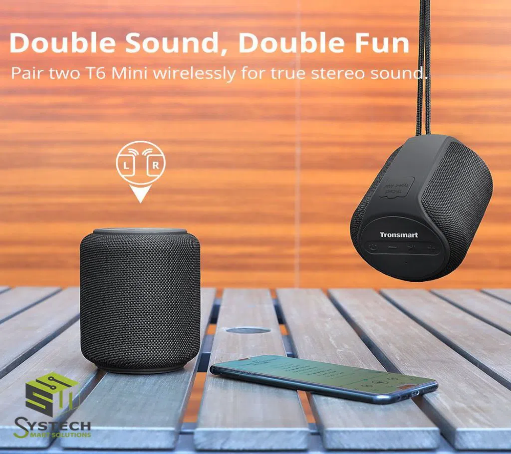 TronSmart- TWS Speakers IPX6 Wireless Portable Speaker with 360 Degree Surround Sound Voice Assistant