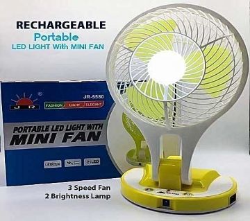 Portable Led Light With Mini Fan