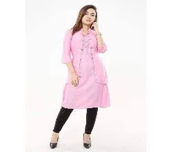 Unstitched Cotton Fabric and Comfortable Kurtis for Women(1 pcs)-Pink 