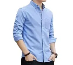 Cotton Long Sleeve Formal Shirt for Men-Sky Blue 