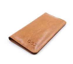 GS7 Leather Long Wallet - Slim Leather Long Wallet Cum Mobile Cover for Unisex - Brown