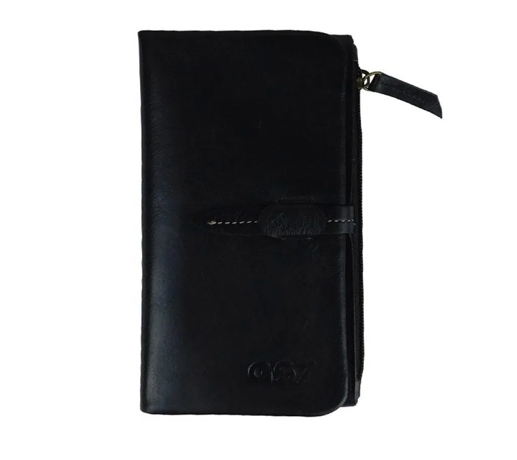 Unisex GS7 Leather Long Bifold Wallet Cum Mobile Cover