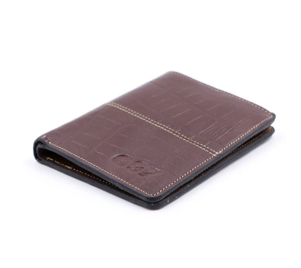 GS7 Mens Short Wallet Fashion Bifold Mens Casual Wallet Solid Wallets With Pocket Coin Wallet - Brown