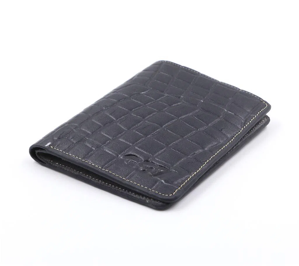GS7 Mens Short Wallet Fashion Bifold Mens Casual Wallet Solid Wallets With Pocket Coin Wallet - Black