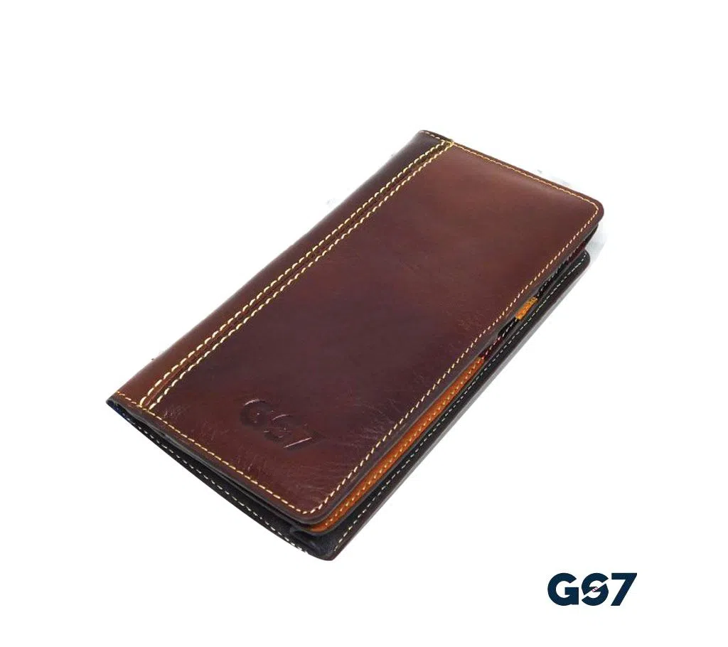 GS7 Leather Long Wallet Cum Mobile Cover (Unisex)