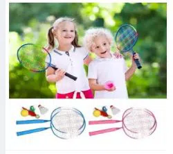 Kids Badminton Racket 2 Pcs Set - multicolor