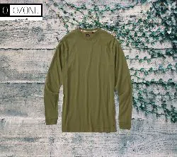 Mens full sleeve Solid T-Shirt-Olive color 