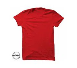 Half Sleeve Solid Color T Shirt For Men - Red 