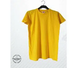 Half Sleeve Solid Color T Shirt For Men - Yellow 