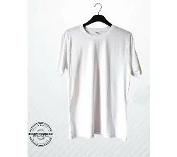 Half Sleeve Solid Color T Shirt For Men - White 