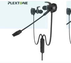 Plextone G30 Gaming In-ear Earphones with Microphone Stereo Bass Earbuds for Mobile Phone PS4 Computer and Notebook.