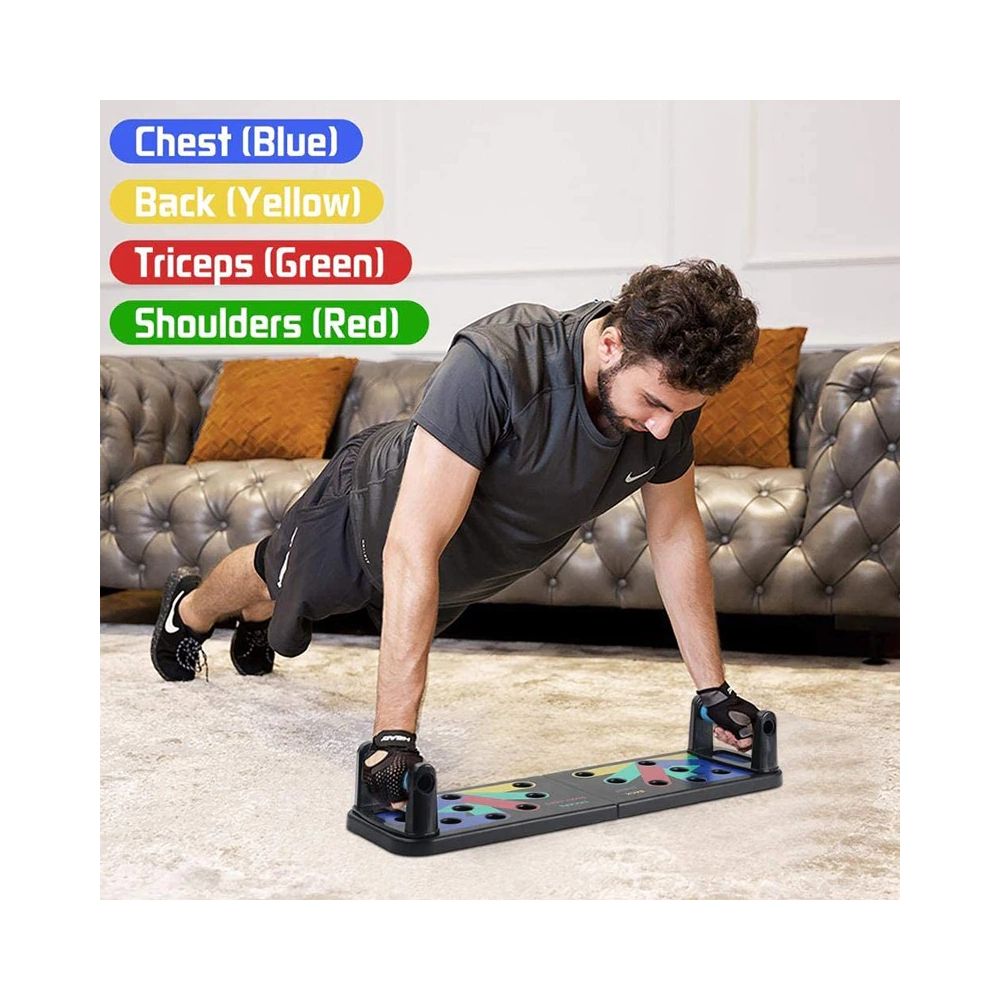 9 in 1 Push Up Rack Board Foldable Muscle Exercise Body Building Adjustable Push-up Stands Comprehensive Fitness Equipment Gym