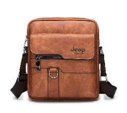 Jeep Leather side bag -brown