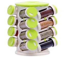 16 in 1 Trueware Plastic Spice Rack - Green