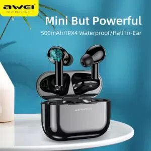 Awei T29 True Wireless Earbuds Bluetooth 5.0 With Mic Touch Control - Black,White
