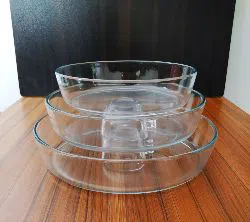 3Pcs Oven Proof Glass Serving Dish - Transparent 3 Pcs Set Oven Use And Serving Dish And Bakeware,Oven Proof Glass Serving Dish.
