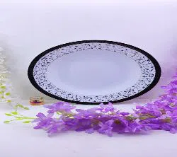 2 Pcs Ceramic Dinner Deep Rice Plate Set(9"Inch Plate)-Cake Plates,First Course Plates,Set of 2 Dessert Plates.