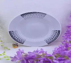 6 Pcs Ceramic Dinner Deep Rice Plate Set(9"Inch Plate)