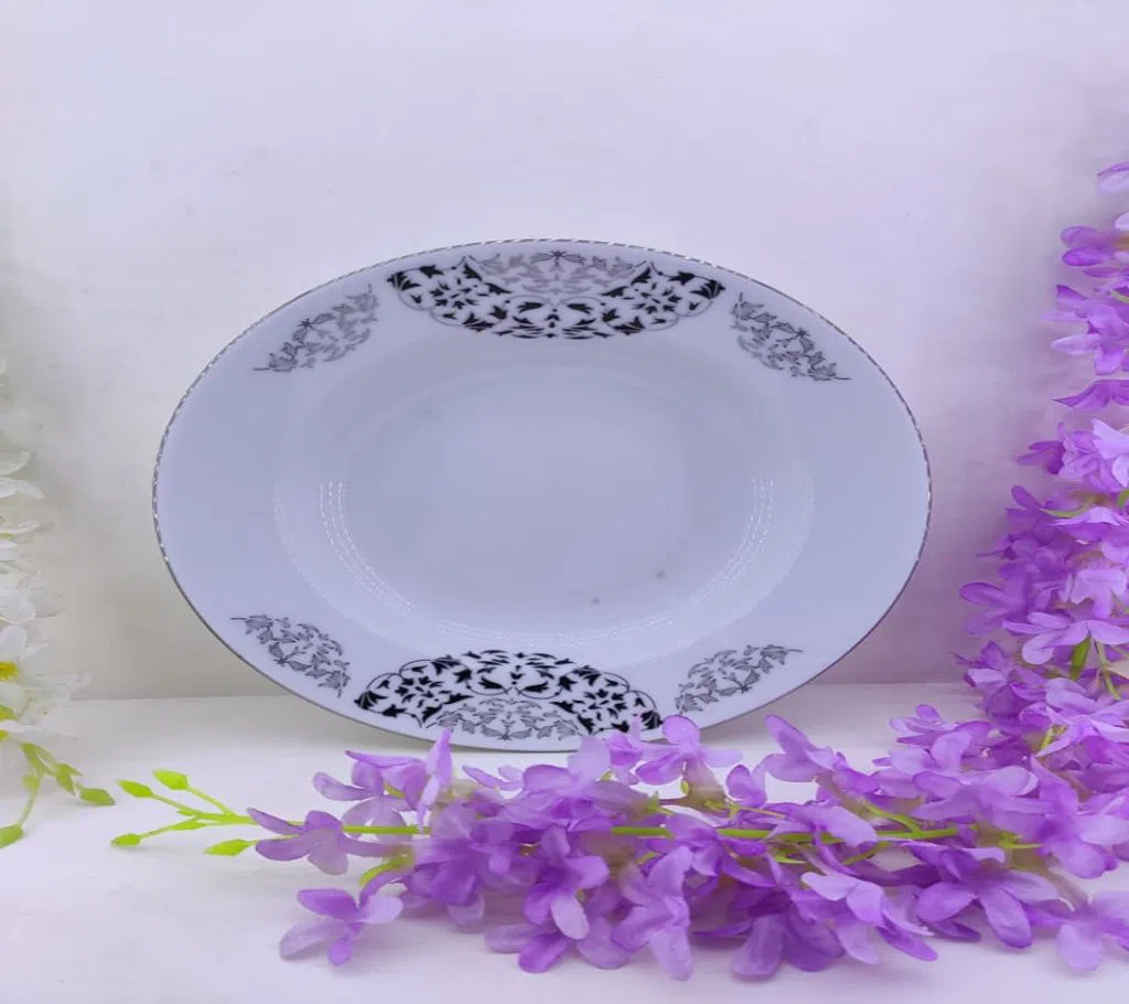 6 Pcs Ceramic Dinner Deep Rice Plate Set(9"Inch Plate)-Cake Plates,First Course Plates