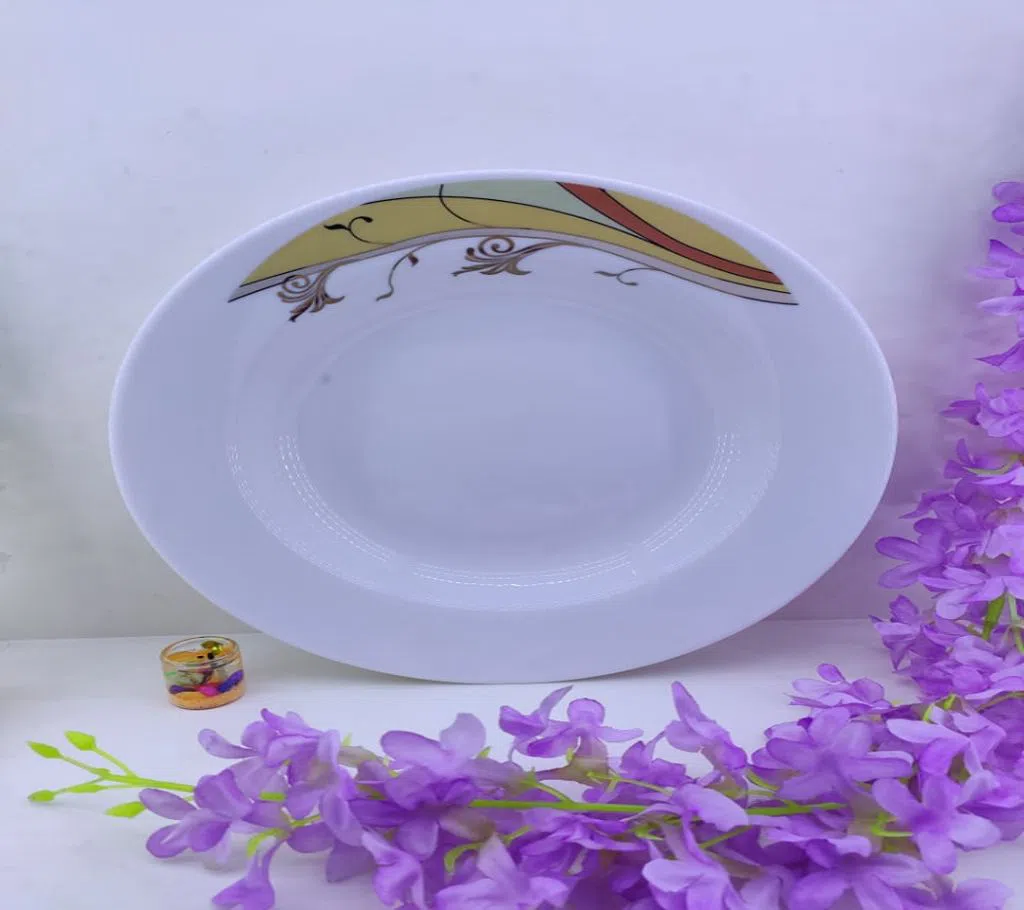 6 Pcs Ceramic Dinner Deep Rice Plate Set(9"Inch Plate)-Cake Plates,First Course Plates,Set of 6 Dessert Plates,Dinnerware Set